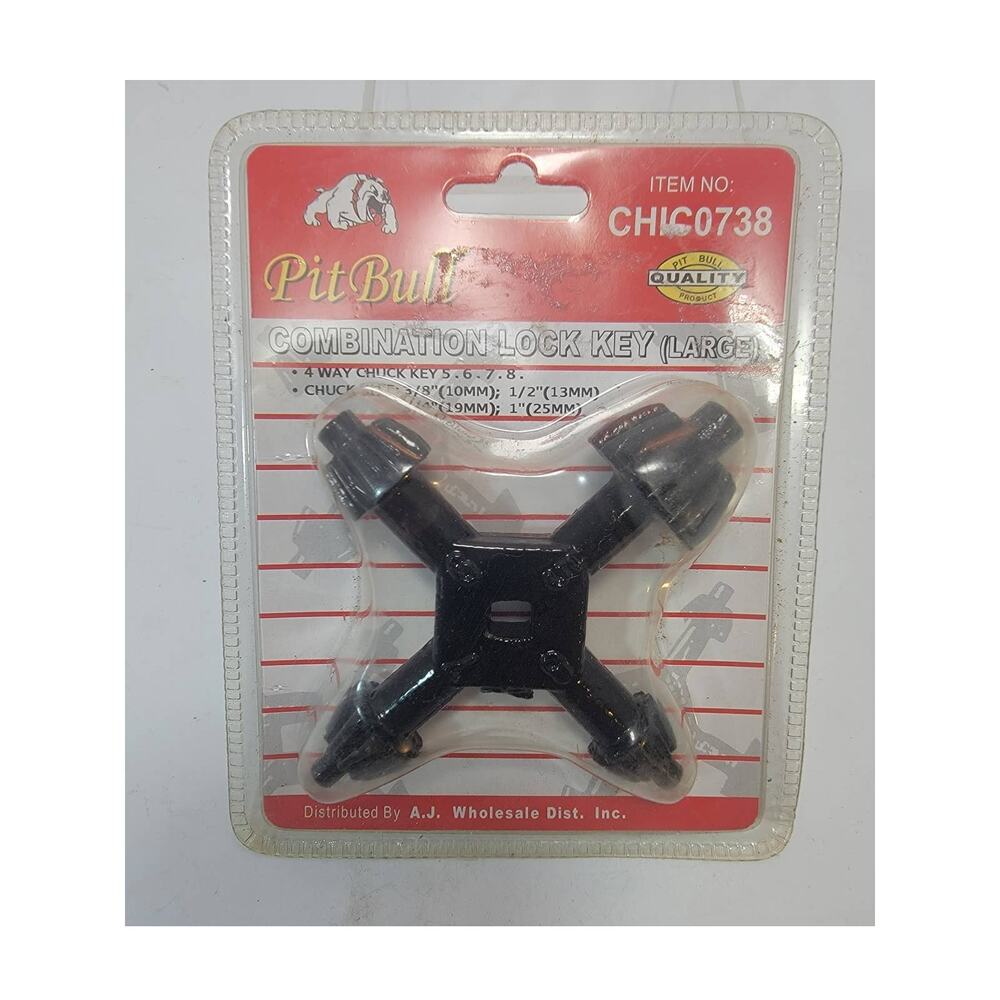 Pit-Bull Chuck Key New 4 Way Heavy Duty 4 in 1 Drills & Drill Press